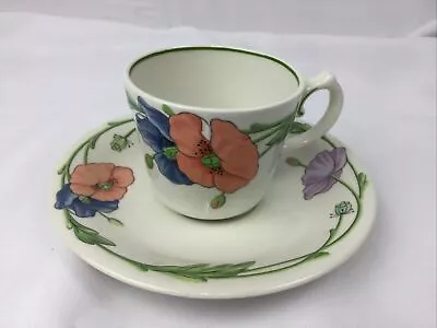 Villeroy & Boch Amapola Flat Cup & Saucer Vitro Teacup Set For Tea/Coffee 2 3/4  • $10