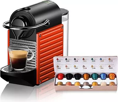 Nespresso Capsule Coffee Maker Pixie Two Red Water Tank Capacity 0.7L Metal -NEW • $474.36