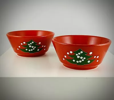 Vintage Waechtersbach Germany Red Christmas Tree Dessert  / Cereal Bowl • 5” • $39.99