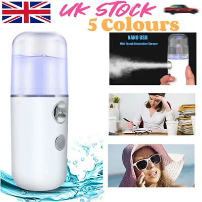 Portable Electric Face Facial Steamer Skin Spa Pores Steam Sprayer Mist Sauna-UK • £6.58