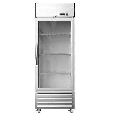 New Commercial Reach In Refrigerator Glass Door Stainless Steel Cooler Beverage • $1259