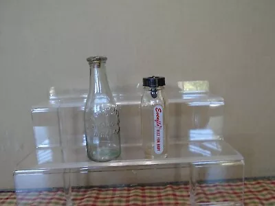 Lot 1 Miniature Glass Milk Bottle  And 1 Baby Bottle  (Salesman Samples???) • $39.99