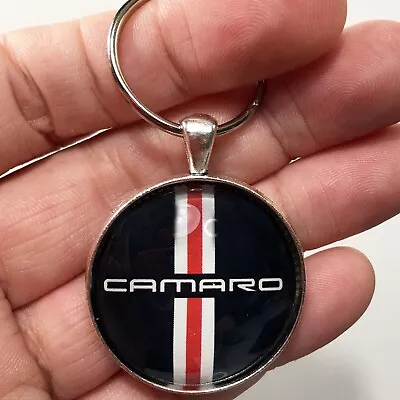 Vintage Chevrolet Camaro Chevy Red White Logo Emblem Badge Reproduction Keychain • $12.95