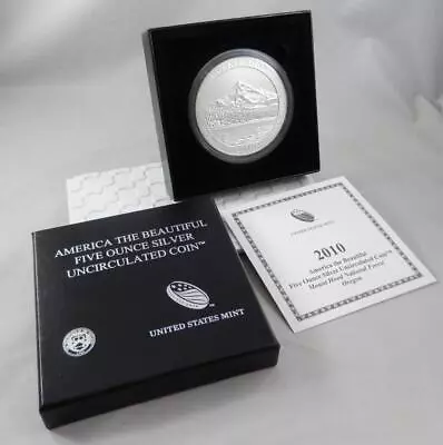 2010-P BU ATB Mount Mt Hood National Forest 5 Oz Silver Coin W/ Box & COA CB708 • $239.99