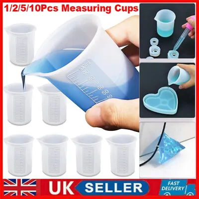 £4.69 • Buy Silicone Measuring Cups Mixing Cup Resin Glue DIY Crafts Jewelry Casting Tool