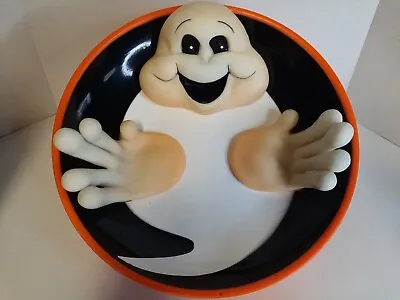 Vintage Rare Gemmy Halloween Ghost Candy Dish. Eyes Hands Move & Talks! EUC • $31.99
