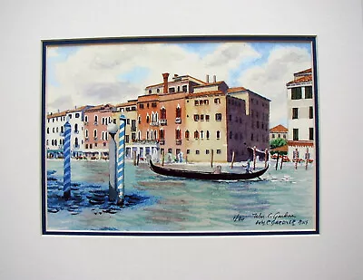 Venice Grand Canal Italy Signed/numbered  8  X 10  Watercolor Print Landscape • $35