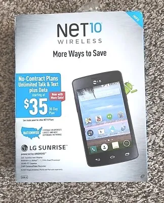 Net 10 Wireless Lg Sunrise Prepaid Smartphone New In Box Factory Sealed  • $27.99