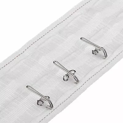 SILVER CURTAIN HOOKS X 100 NEW SOLID METAL STEEL HEADER TAPE PENCIL PLEAT RAILS • £5.15