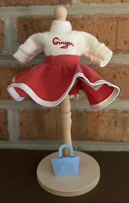 Vintage Ginger Tagged Red Skirt Sweater Purse Fits Ginger Ginny Muffie 8” Dolls • $4.99