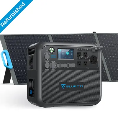 BLUETTI AC200MAX Power Station 2KWh 2200W Solar Generator + 200W Solar Panel Kit • $1319.17