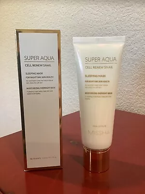 MISSHA SUPER AQUA CELL RENEW SNAIL SLEEPING MASK 3.71 Fl.oz ~NEW IN BOX~ • $18.50