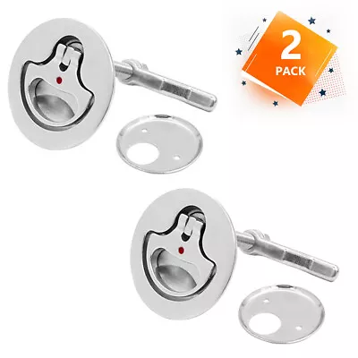2PCS Boat Cam Latch Stainless Steel Marine Flush Hatch Pull Lift With Back Plate • $32.97