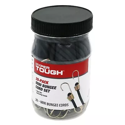 Hyper Tough 20 Pack 10 Inch Mini Bungee Cords In Plastic Jar Pack Of 1 Fast Ship • $9.99