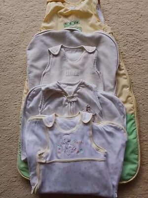 4 X Baby Sleeping Bag Bundle Mamas & Papas George  0-6  2.5 Tog & 6-18 Months • £4.99