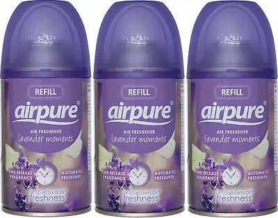£6.37 • Buy 3 X Airpure Automatic Spray, Air Freshener Refill, Lavender, 250ml