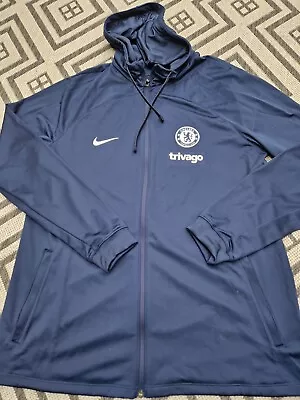 Chelsea F.C. Dri-Fit Track Jacket Hoodie 23/24 Mens Size XL • £29.99