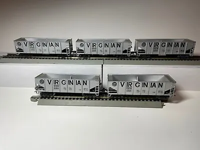 Five (5) Tyco Operating HO Scale Coal Hopper Car Painted For Virginian Railroad • $39.95