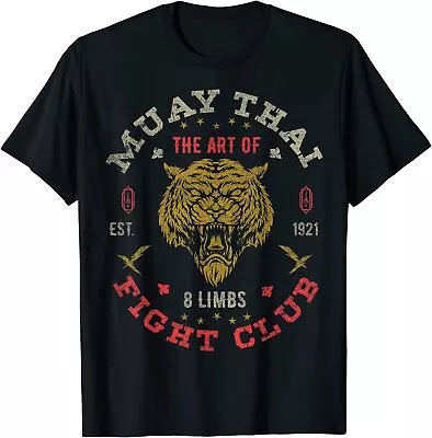 NEW LIMITED Muay Thai Fighter Vintage Tiger Design Great Gift T-Shirt Size S-3XL • $22.33