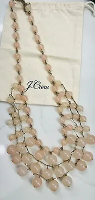 J Crew Womens Statement Fashion Necklace Pink Peach Nude Color With Dust Bag • $90