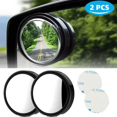 2PCS Blind Spot Mirrors Round HD Glass Convex 360° Side Rear View Mirror For Car • $2.99