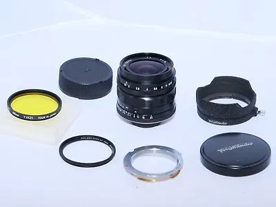 Voigtlander ULTRON 28mm F1.9 Wide Angle Lens. L39 LTM Mount. Hood . Filters. Cap • $495