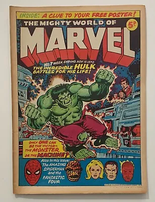 $30.57 • Buy Mighty World Of Marvel #7 VERY RARE MARVEL UK 1972. Stan Lee. VG/FN Bronze Age