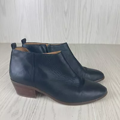 J Crew Womens Black Leather Ankle Boots Size 9 • $31.45