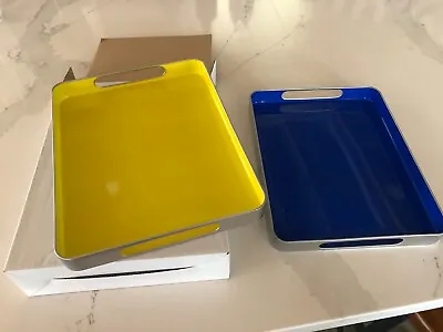 Really Good Stuff Magtivity Blue And Yellow Magnetic Tin Trays For Letter Tiles • $9.99