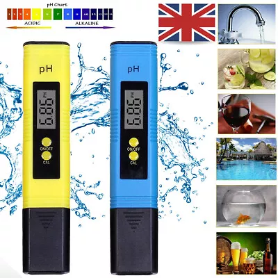 £5.68 • Buy PH Meter LCD Digital Electric Tester Pen Water Hydroponics Test Kit Aquarium 