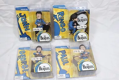 The Beatles Fab Four Mcfarlanes 2004 Cartoon Series (set Of 4) • $225