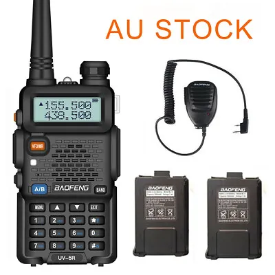 $55.99 • Buy UV-5R / UV-5R III UHF VHF 2 Way Radio Walkie Talkies With Handheld Shoulder Mic