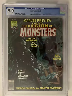 Marvel Preview #8 CGC 9.0 Magazine 1976 The Legion Of Monsters Morbius Blade • $199.95