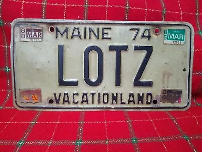 Maine Vanity License Plate 1974 Vintage  Lots   • $18.50