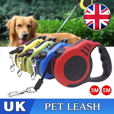 £2.99 • Buy Dog Leash Durable Retractable Extendable Lead Puppy Walking Strong Running Leads