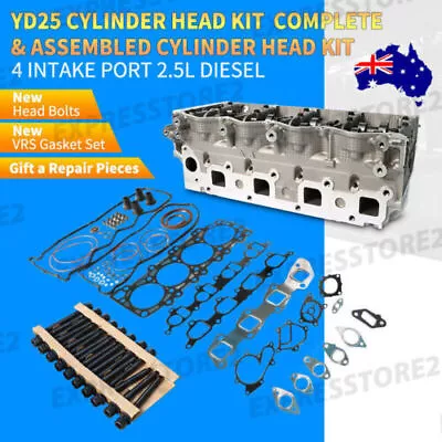 Complete Cylinder Head Kit Fits Nissan YD25 2.5L Diesel- Navara & Pathfinder AU • $1075