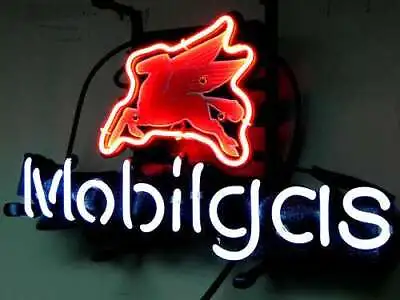 Amy  Mobil Gas Pegasus Oil 14 X10  Neon Light Sign Lamp Bar Wall • $80.79