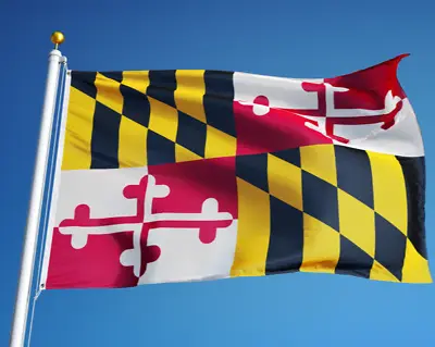 MARYLAND STATE FLAG New Superior Quality 3x5ft Size Fade Resist Flag Us Seller • $11.75