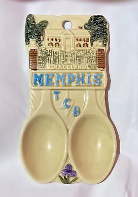 Graceland Elvis Presley Spoon Rest 7” Vintage Memphis Hanging Decor Holder • $11.99