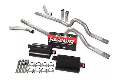 Dual Exhaust Kit 2.5  Flowmaster Super 40 Corner Exit RC 73-80 GM C/K 10 1/2 Ton • $549.99