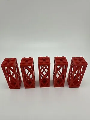 Lego Lot Of 5 #1682 Town Space Shuttle-Red Support 2 X 2 X 5 Lattice Pillar 1990 • $28