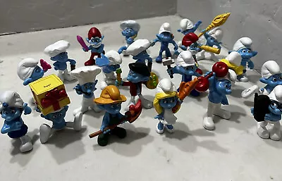 SMURFS Lot Of 22  The Movie 3in Figures Peyo McDonalds Happy Meal Toys 2011 • $21.60