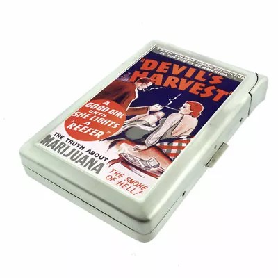 Vintage Poster D304 Cigarette Case With Built In Lighter Metal Wallet  • $19.95