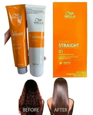 Straightener WELLA STRATE Hair Cream Keratin Permanent Straightening Intense   • $18.95