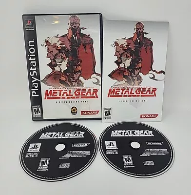 Metal Gear Solid Long Box PS1 (PlayStation 1998) Complete CIB Tested Working • $39.95