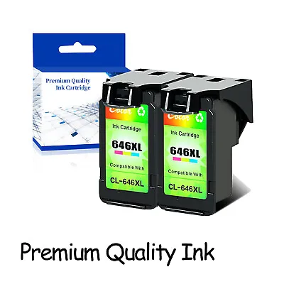 2PK CL-646XL Colour Ink Cartridge For Canon PIXMA MG2460 MG2560 MG2960 MG2965 • $69.25