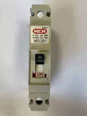 MEM MEL321 32AMP 16kA SINGLE PHASE MCCB 32A USED • £73