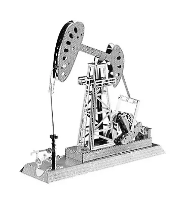 Metal Model Oil Pump Drilling Tower 3D Laser Cut Metal Model DIY Kit Hobby Gift • £10.45