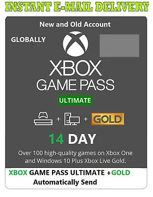 Xbox Game Pass Ultimate Live Gold + Game Pass 14 Days  INSTANT Delivery 24/7 • $6.99
