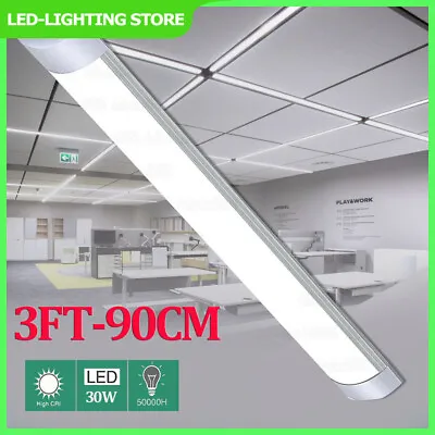 3FT New LED Slat Light 6500K Fluorescent Tube Light Slim Office Area Light • £7.99